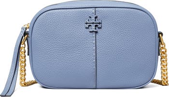 Tory Burch McGraw Camera Bag in Grey Leather ref.442855 - Joli Closet