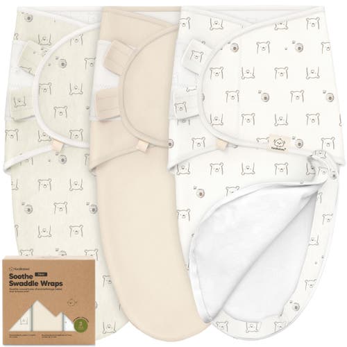 Keababies 3-pack Soothe Zippy Swaddle Wrap In Bumble Bear