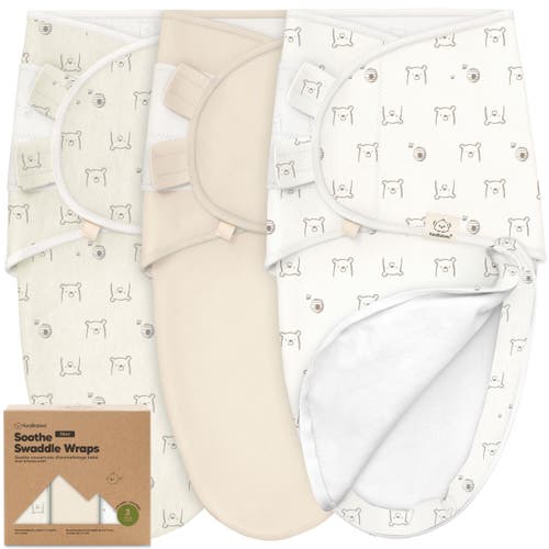 Shop Keababies 3-pack Soothe Zippy Swaddle Wrap In Bumble Bear