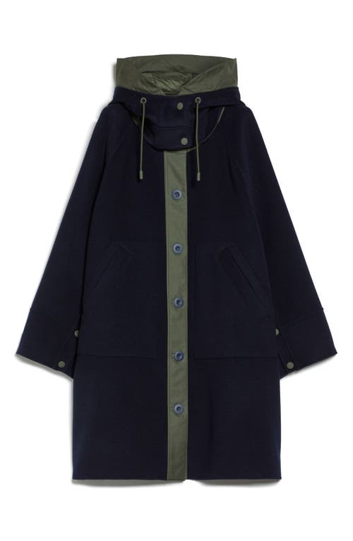 Shop Weekend Max Mara Chicca Quilted Mixed Media Jacket In Navy