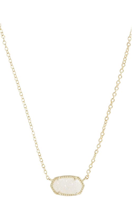 Shop Kendra Scott Elisa Pendant Necklace In Iridescent Drusy/gold