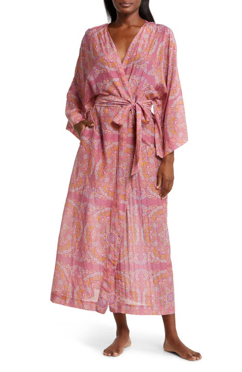 Papinelle Ines Cotton & Silk Robe French Rose at Nordstrom,
