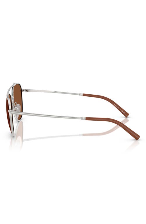 Oliver Peoples X Roger Federer 54mm Pilot Sunglasses In Silver
