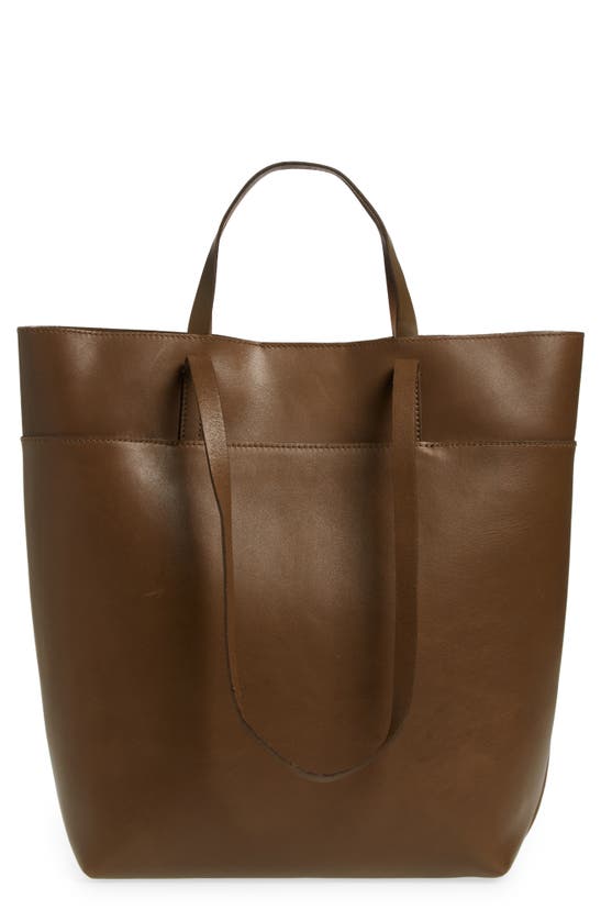 Madewell The Essential Leather Tote In Burnt Olive