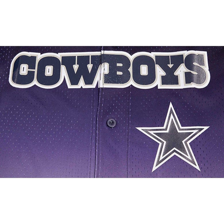 Men's Pro Standard White Dallas Cowboys Mesh Button-Up Shirt