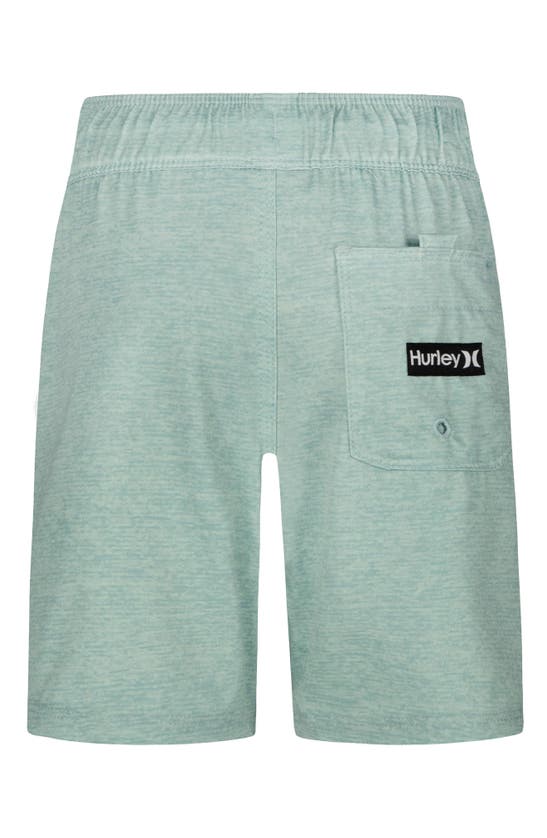 Shop Hurley Kids' Heathered Pull-on Swim Shorts In Artillary