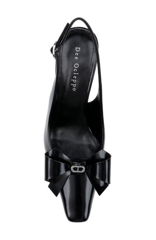 Shop Dee Ocleppo Coronado Slingback Pump In Black Leather