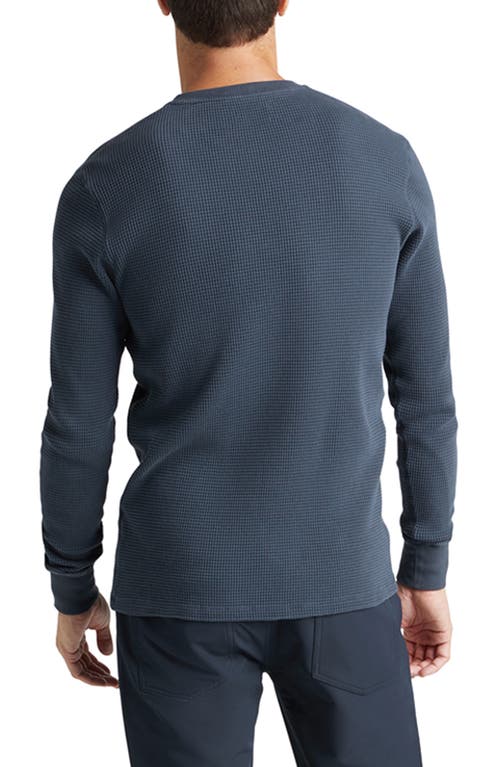 Shop Goodlife Waffle Stitch Thermal Henley In Midnight