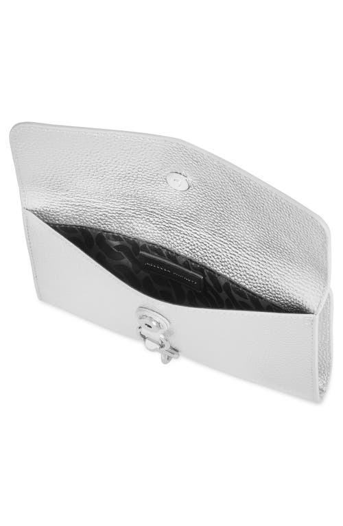 Shop Rebecca Minkoff Megan Wallet On A Chain In Silver