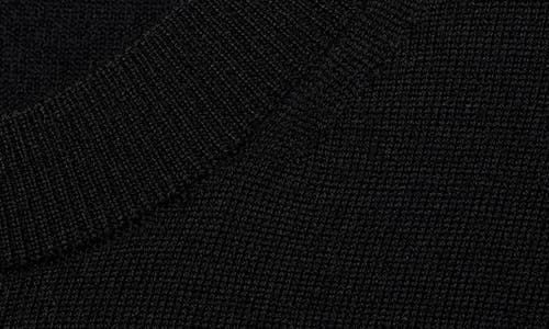 Mango Crewneck Wool Sweater In Black