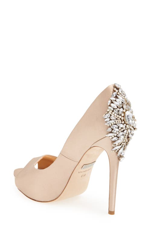 BADGLEY MISCHKA BADGLEY MISCHKA COLLECTION KIARA CRYSTAL BACK OPEN TOE PUMP