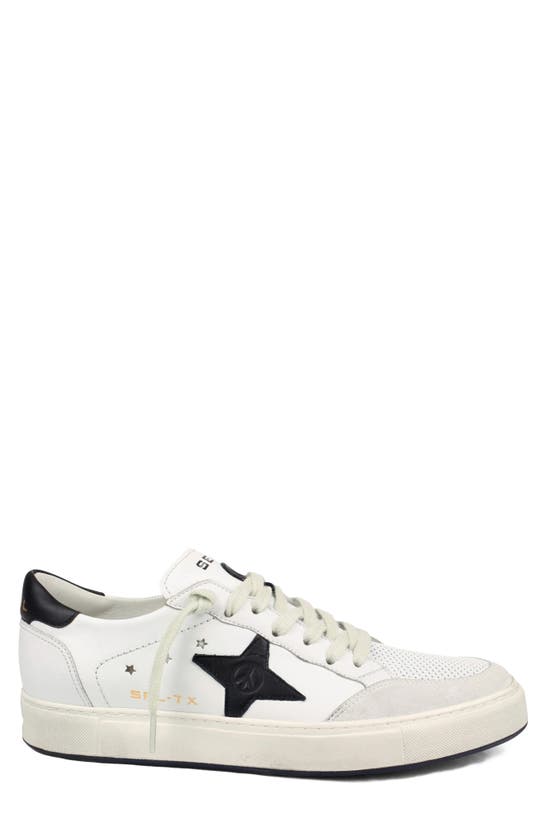 Shop Sepol Estrella Star Sneaker In White Black