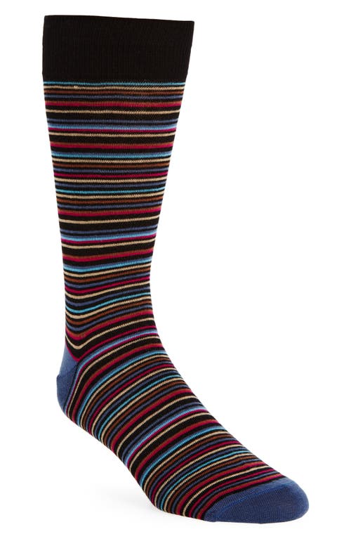 Nordstrom Stripe Dress Socks in Black at Nordstrom