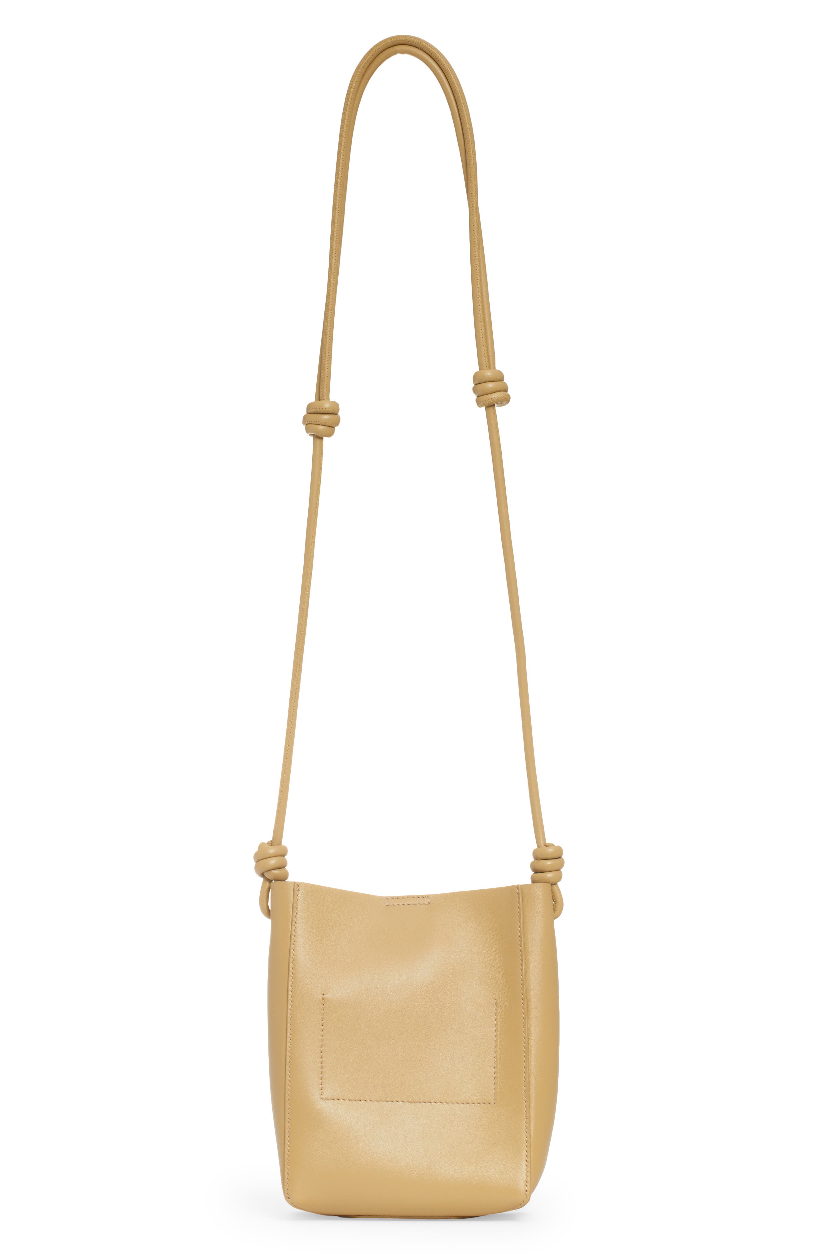 Jil Sander Giro Leather Crossbody Bag in Golden Granola | Smart Closet