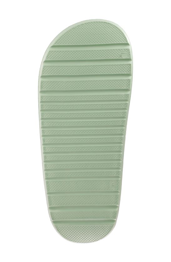 Shop Mia Porsha Slide Sandal In Sage/ White