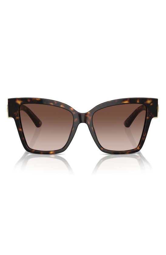 Shop Dolce & Gabbana Dolce&gabbana 54mm Gradient Square Sunglasses In Havana