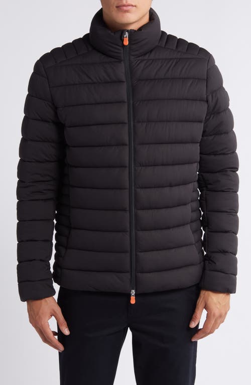 Save The Duck Ari Water Resistant Recycled Polyester Puffer Jacket In Black