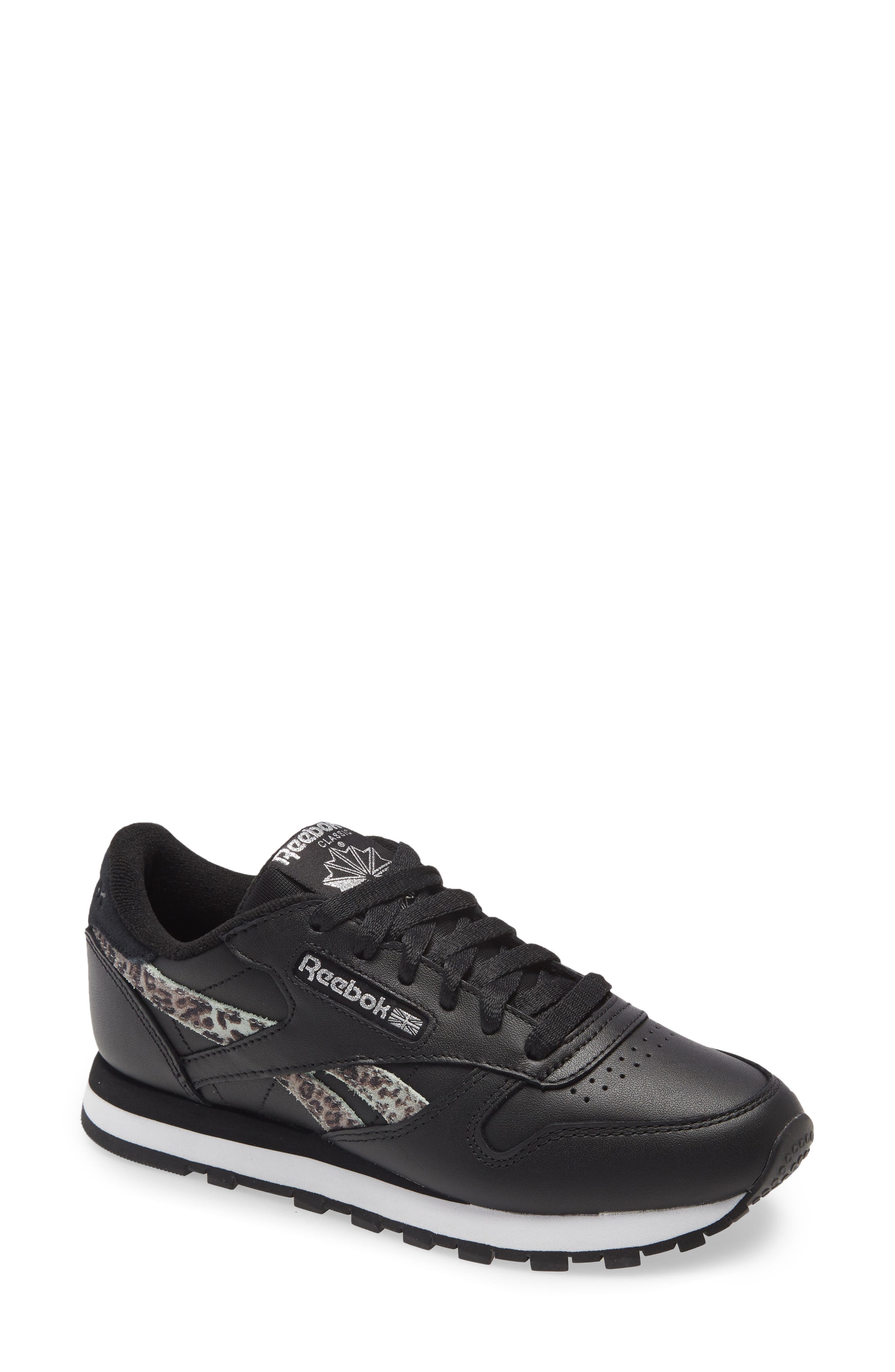 reebok classic leather black womens
