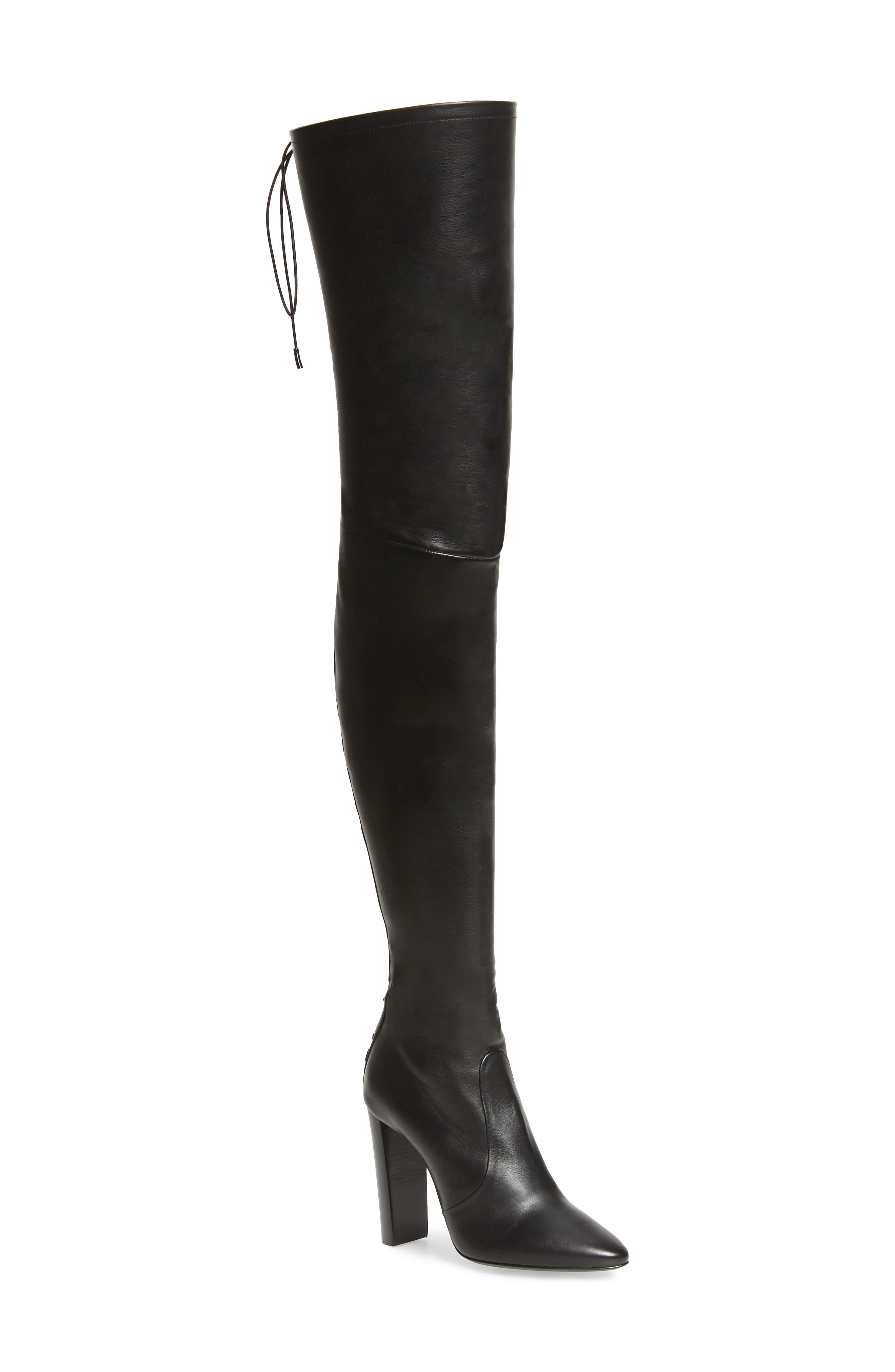 leather over knee boots