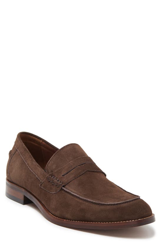 Winthrop Hamilton Leather Loafer In Chocolate Suede