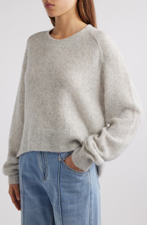 Shop Isabel Marant Lylia Silk, Alpaca & Cashmere Sweater In Light Grey