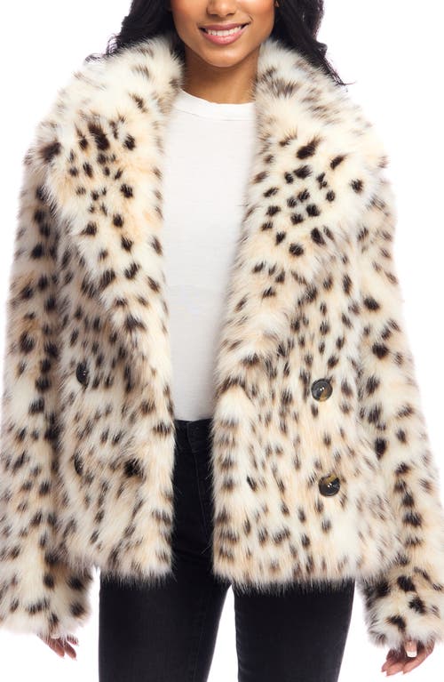 Donna Salyers Fabulous-furs Donna Salyers Fabulous Furs Sofia Swish Faux Fur Coat In Snow Leopard