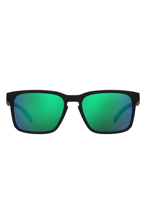 Under Armour Assist 57mm Square Sunglasses In Black/green Multilayer