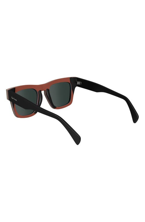 Shop Paul Smith Kramer 51mm Rectangular Sunglasses In Black Multi-stripe