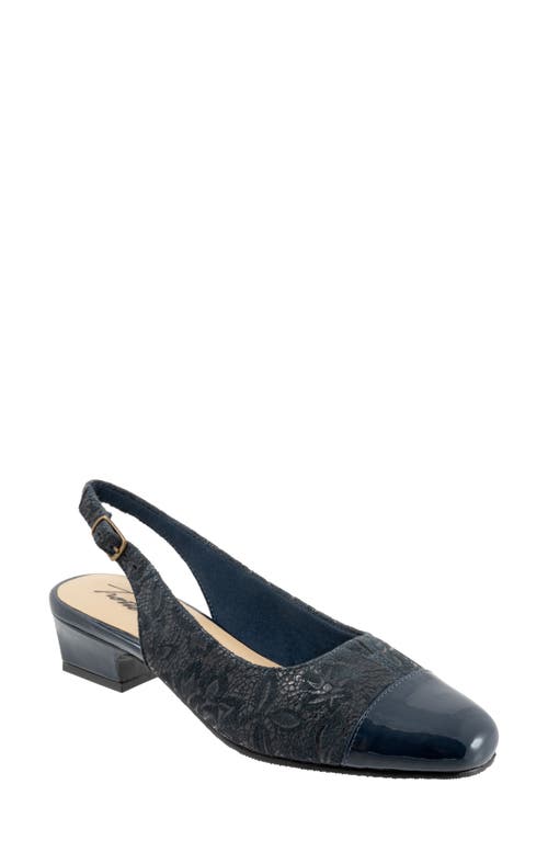 Trotters 'Dea' Slingback Navy Floral at Nordstrom,