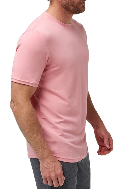 Shop Travismathew Cloud Crewneck T-shirt In Blush