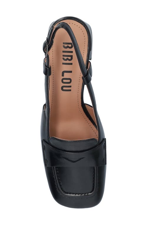 Shop Bibi Lou Niky Slingback Loafer Pump In Black