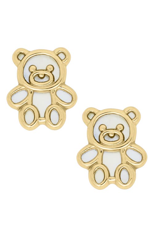 Mignonette 14K Gold Teddy Bear Stud Earrings at Nordstrom