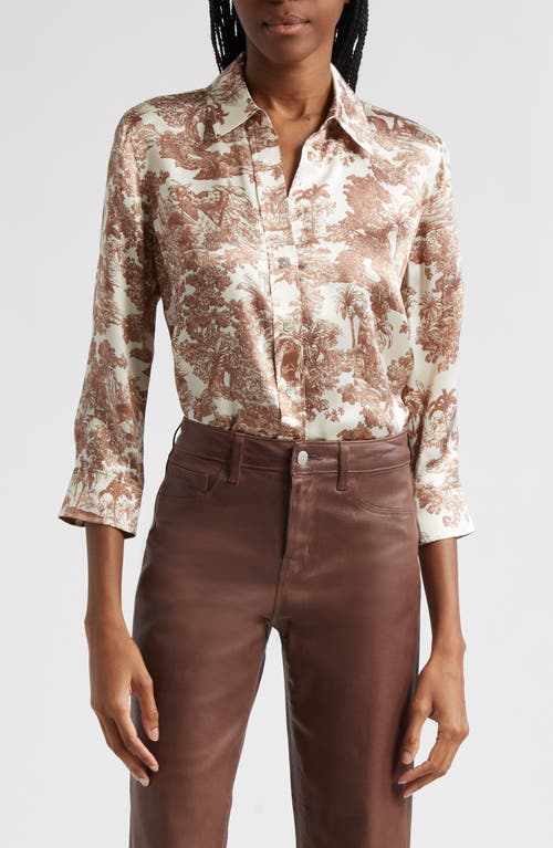 L AGENCE L'AGENCE DANI TOILE SILK BUTTON-UP SHIRT 