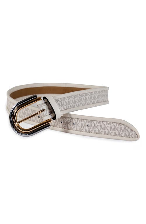 MICHAEL MICHAEL KORS MICHAEL MICHAEL KORS TWO-TONE LOGO BELT 