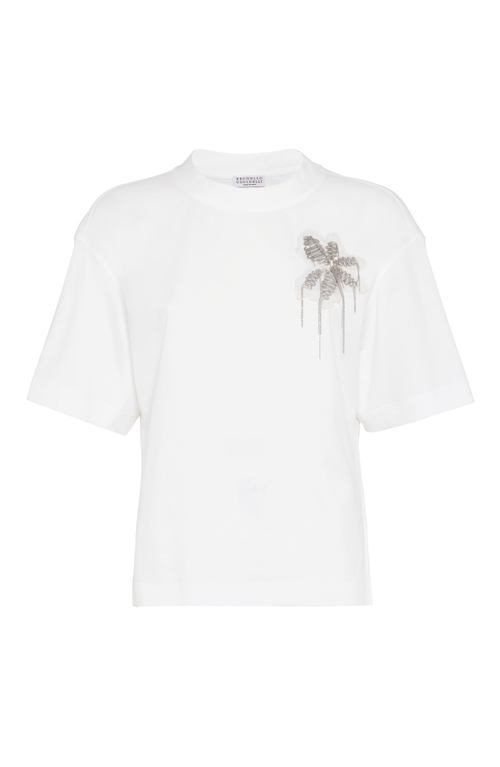 Shop Brunello Cucinelli Jersey T-shirt In White