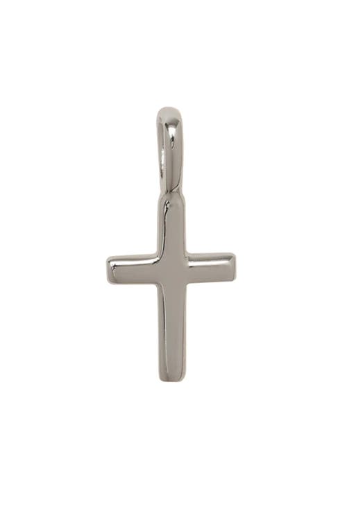 Made By Mary Cross Charm Pendant In Silver
