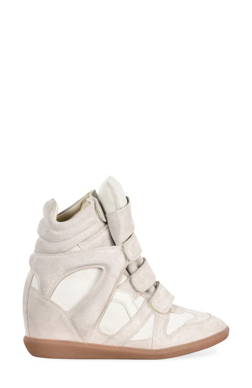 Shop Isabel Marant Bekett Hidden Wedge High Top Sneaker In Ecru