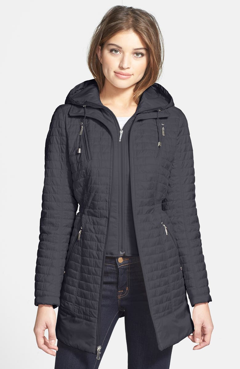 Laundry by Shelli Segal Quilted Anorak with Detachable Hooded Vest ...