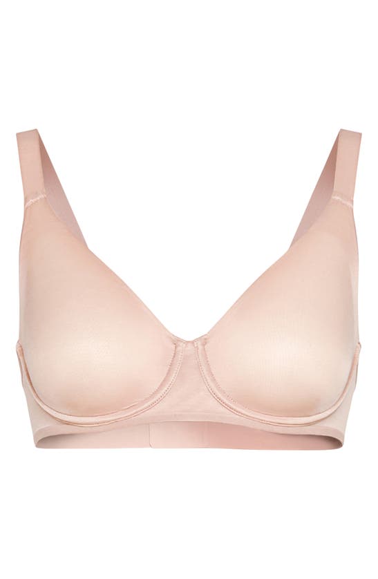 Shop Wolford Sheer Touch Underwire T-shirt Bra In Rose Powder