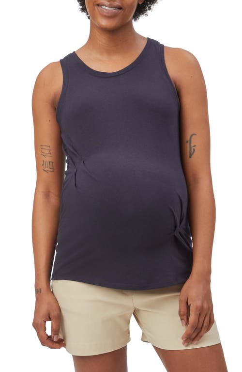 Stowaway Collection Pleated Maternity Tank in Navy at Nordstrom