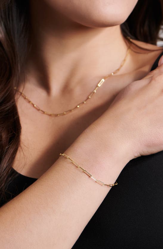 Shop Devata 14k Gold Paperclip Chain Bracelet