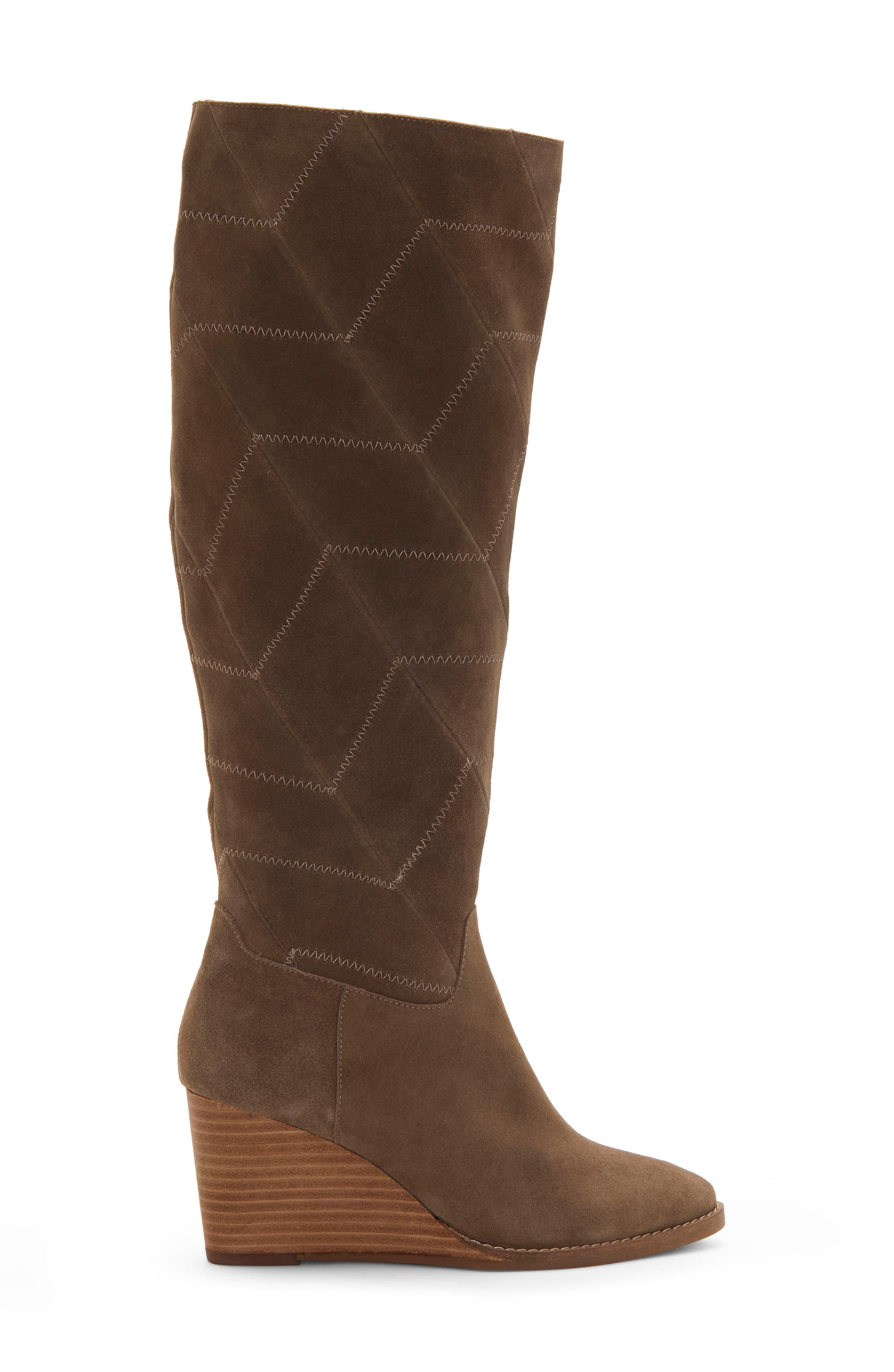 lucky brand over the knee suede boots