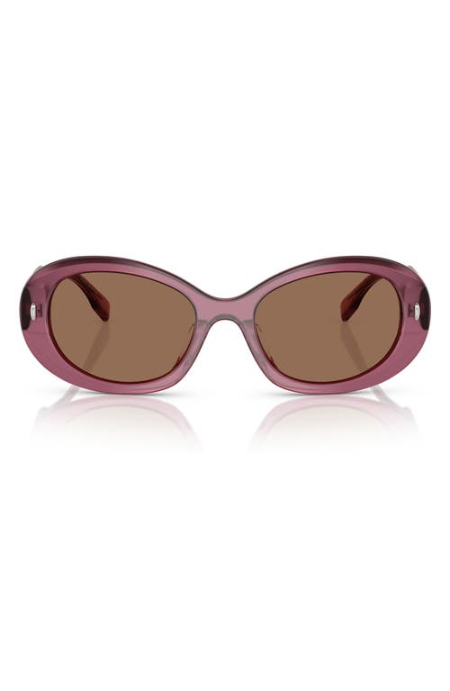 Tory Burch 53mm Oval Sunglasses In Red
