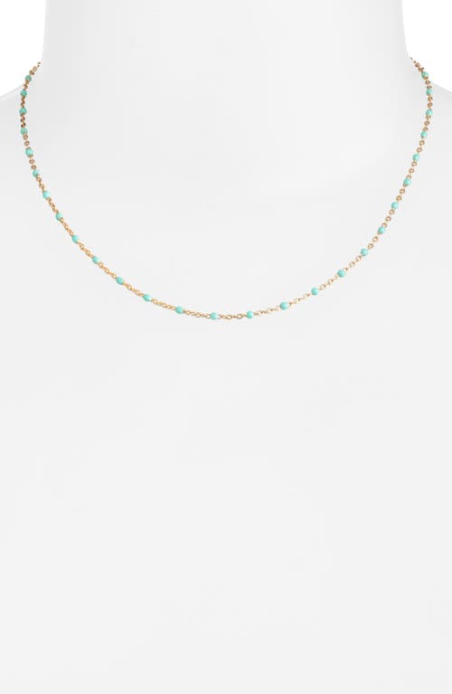 Set & Stones Kaz Bead Station Necklace In Gold/ Turquoise