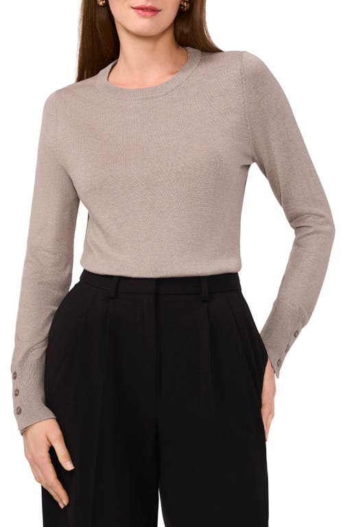 HALOGENR HALOGEN(R) BUTTON CUFF CREWNECK SWEATER 