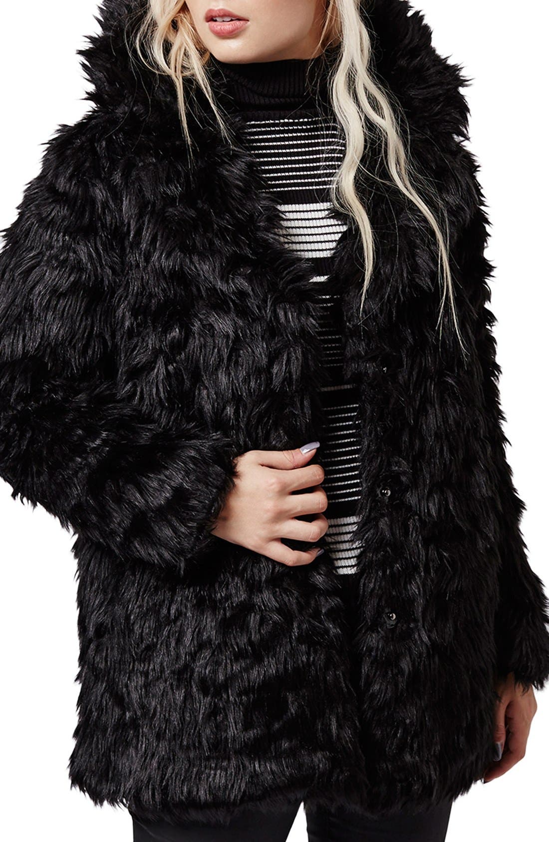 Urban Shaggy Faux Fur Coat Nordstrom