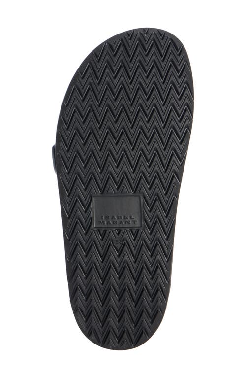 Shop Isabel Marant Lennya Studded Slide Sandal In Black/silver