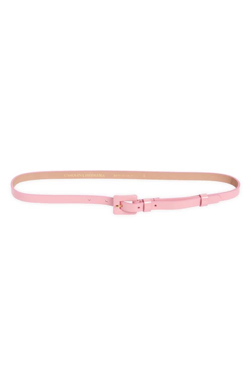 Carolina Herrera '90s Patent Leather Belt In Slipper Pink