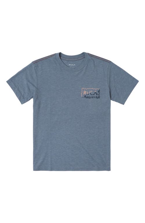 RVCA Kids' Sharp Split Logo Graphic T-Shirt in Industrial Blue 