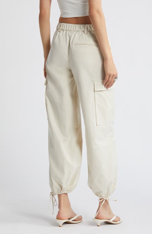 Shop Open Edit Twill Cargo Pants In Ivory Dove